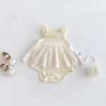 【66-90cm】ロンパース ベビー レース キャミソール - 画像 (2)