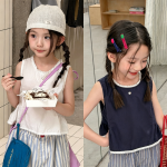 【80-130cm】ベスト 女の子 レース ゆったり 合わせやすい