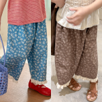 【80-130cm】パンツ 女の子 花柄 スウィート 履きやすい