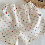 【80-120cm】ショートパンツ カラフル ハートプリント - 画像 (7)