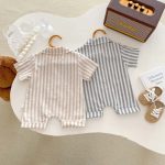 【66-90cm】ロンパース ストライプ 半袖 ベビー服 - 画像 (8)