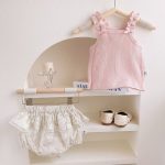 【73-100cm】セット リボン キャミソール&花柄ふんわりスカートパンツ - 画像 (9)