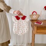 【66-90cm】ロンパース ウサギ柄 フリル - 画像 (4)