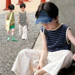 【100-170cm】半袖Ｔシャツ 男の子 ボーダー柄 カジュアル