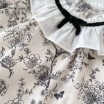 【66-90cm】セットアップ ブラック フラワー 半袖 トップス＆パンツ - 画像 (10)