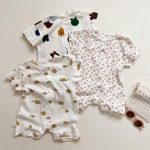 【66-90cm】ロンパース ベビー 薄手 レース 快適