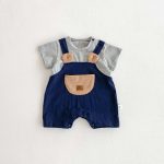 【66-90cm】ロンパース レイヤード クマ耳 - 画像 (5)