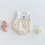 【66-90cm】ロンパース クマ柄 キュート