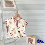 【66-100cm】セットアップ 可愛い クマ柄 コットン 可愛い - 画像 (11)