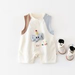 【66-90cm】オールインワン 可愛い ゾウ柄