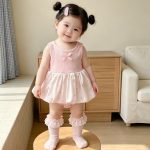 【66-90cm】ロンパース ふわふわ ピンク 可愛い - 画像 (4)