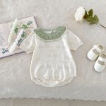 【66-90cm】ロンパース フリル ニット ベビー服 - 画像 (3)