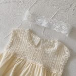 【66-90cm】ロンパース レース切り替え ノースリーブ - 画像 (13)