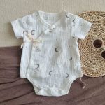【66-90cm】ロンパース ヒョウ柄 ナチュラル - 画像 (3)