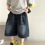 【100-170cm】ハーフパンツ 男の子 デニム カジュアル