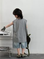 【100-150cm】ベスト プリント アルファベット カジュアル 夏新作 男の子 - 画像 (4)