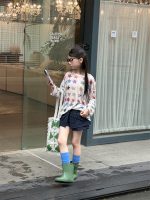 【100-160cm】Tシャツ 星柄 ゆったり 着回し力抜群 長袖 カジュアル 女の子 - 画像 (3)