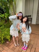 【100-160cm】Tシャツ 長袖 カジュアル 合わせやすい プリント 女の子