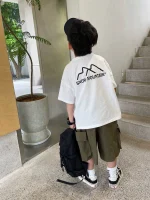 【90-160cm】 Tシャツ 男の子 半袖 シンプル 合わせやすい 着回し力抜群