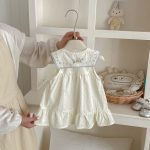 【73-100cm】ワンピース ベビー リボン付き スウィート - 画像 (5)