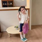 【80-130cm】半袖Ｔシャツ 女の子 フリル ストレッチで快適 おしゃれ - 画像 (3)