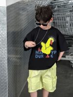 【90-160cm】Tシャツ 半袖 ラウンドネック プリント ダック柄 - 画像 (5)