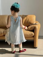 【90-140cm】ワンピース 女の子 ノースリープ フリル シンプル - 画像 (4)