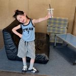 【80-130cm】ベスト 女の子 英字 カラフル ファッション - 画像 (3)