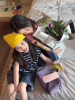 【90-150cm】半袖Tシャツorパンツ 女の子 ボーダー柄 韓国風 - 画像 (3)