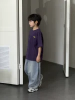 【90-160cm】半袖Tシャツ 男の子 カートゥーンプリント ゆったり ユニーク ラウンドネック - 画像 (6)