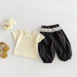 【73-100cm】半袖Tシャツorパンツ ベビー ニット シンプル