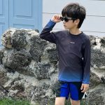 【95-160cm】水着 クール 長袖 セパレートスイムウェア - 画像 (2)
