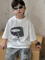 【90-160cm】半袖Tシャツ 男の子 シンプル ゆったり ユニーク ラウンドネック 普段着
