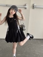 【100-150cm】ワンピース 配色 切り替え ノースリーブ 動きやすい カワイイ - 画像 (2)