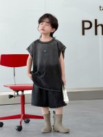 【100-150cm】セットアップ シンプル グラデーション ノースリーブ ゆったり - 画像 (3)