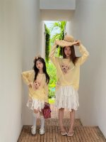 【100-160cm】ティアードスカート 親サイズ レース 無地 夏新作 女の子 - 画像 (4)
