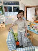 【90-140cm】半袖Ｔシャツorパンツ 女の子 フリル 花柄 パフスリープ