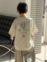 【90-160cm】Tシャツ プリント カジュアル ファッション 男の子
