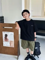 【90-160cm】Tシャツ ファッション アルファベット プリント 男の子 - 画像 (3)