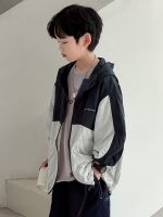 【120-170cm】アウター 軽い ゆったり 配色 フード付き 合わせやすい 男の子 - 画像 (6)