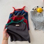 【80-130cm】キャミソール 女の子 配色 ゆったり カジュアル - 画像 (6)