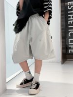 【120-170cm】ショートパンツ シンプル ゆったり 合わせやすい ズボン - 画像 (2)