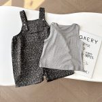 【73-100cm】セットアップ ベビー レオパード オーバーオール - 画像 (2)