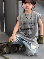 【100-150cm】ベスト プリント アルファベット カジュアル 夏新作 男の子 - 画像 (3)