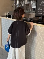 【90-160cm】Tシャツ シンプル カジュアル プリント 合わせやすい 男の子 - 画像 (6)