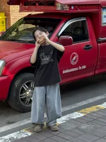 【90-160cm】男の子 半袖Tシャツ 落書き柄 カジュアル ゆったり ラウンドネック - 画像 (4)