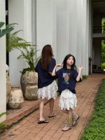 【100-160cm】Tシャツ 親サイズ プリント カジュアル 女の子 半袖 - 画像 (6)