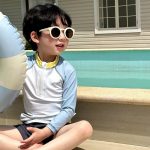【75-135cm】水着 ハーフジッパー 長袖 セパレートスイムウェア - 画像 (6)