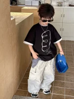 【90-160cm】Tシャツ シンプル カジュアル プリント 合わせやすい 男の子 - 画像 (4)