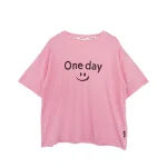 【90-160cm】Tシャツ 女の子 笑顔柄 プリント カワイイ - 画像 (6)